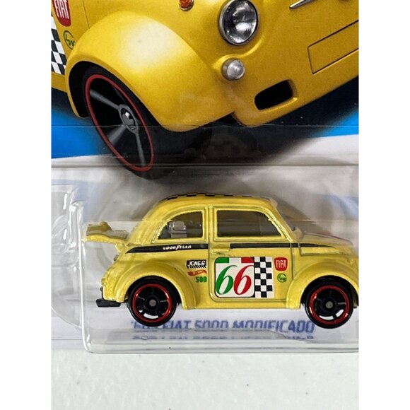 Hot Wheels 2024 ’60s Fiat 500D Modificado Yellow Compact Kings 5/5 Diecast Car - Picture 5 of 9